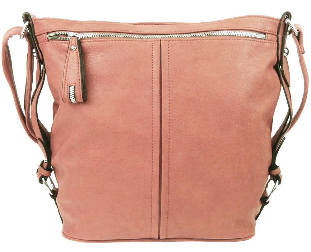 Velká A4 crossbody kabelka AK2483 - růžová